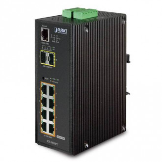 Промисловий комутатор PoE Planet IGS-10020PT (8Port 10/100/1000T 802.3af PoE 2Port100/1000X SFP)-[articul]
