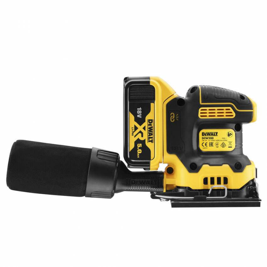 Шліфмашина вібраційна акумуляторна DeWALT DCW200P2-DCW200P2