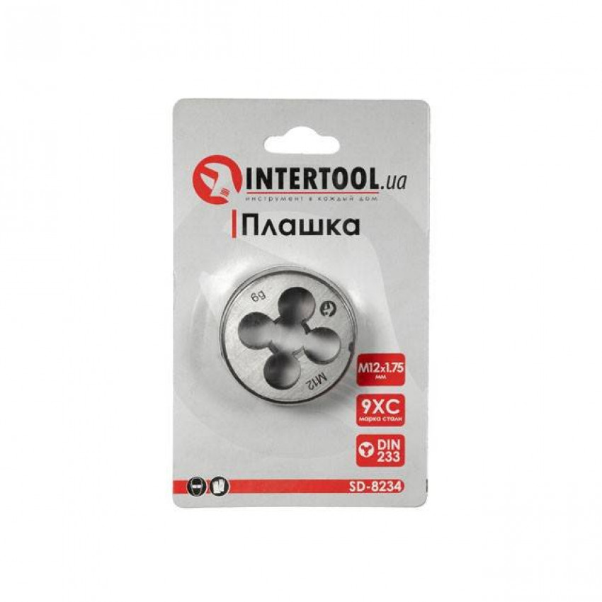 Плашка, M12×1,75 мм INTERTOOL SD-8234-SD-8234