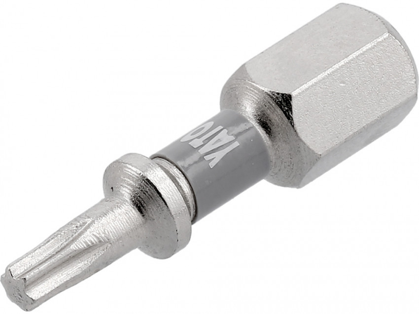 Насадка викруткова YATO; "TORX" T10 х 25мм. шпиндель 6-гран- 1/4", покрита нікелем, 2шт.[10]-YT-78011