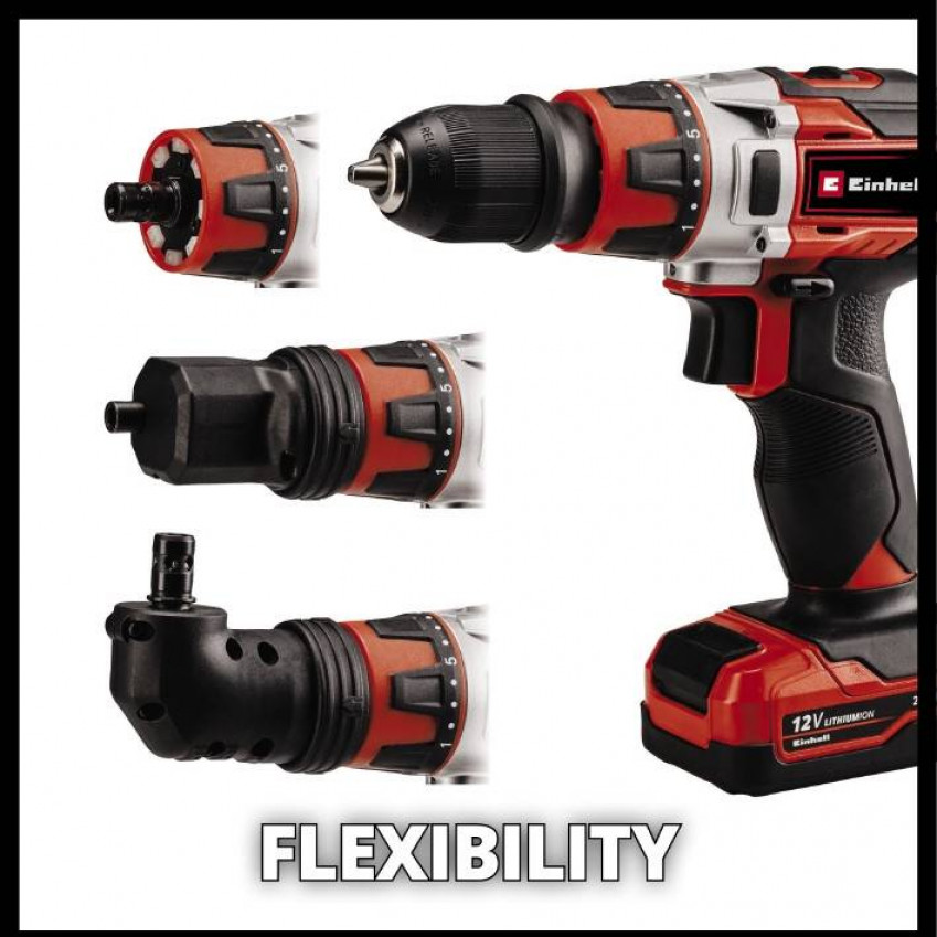 Дриль акумуляторна Einhell TE-CD 12/1 3X-Li +39 (4513597) - ПОШКОДЖЕНЕ ПАКУВАННЯ!-