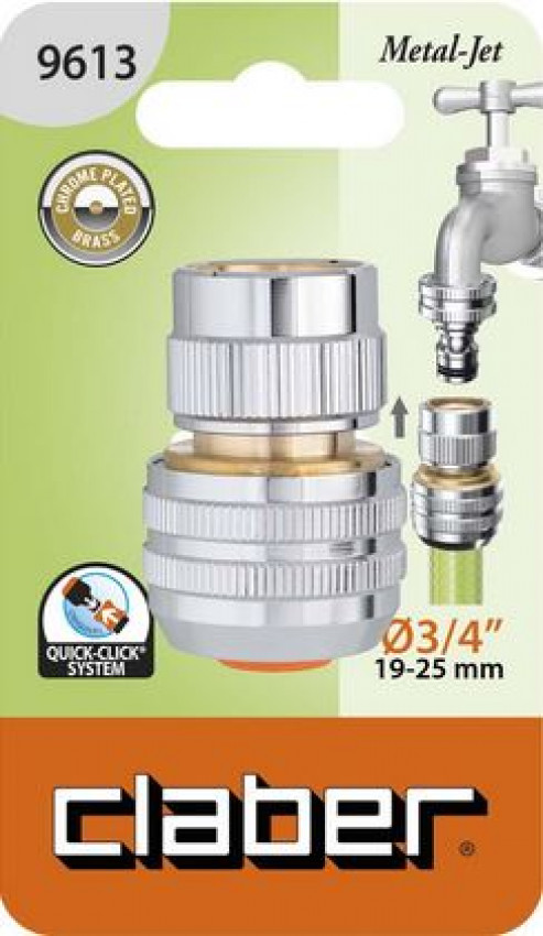 Конектор 3/4" для поливального шлангу, метал-96130000