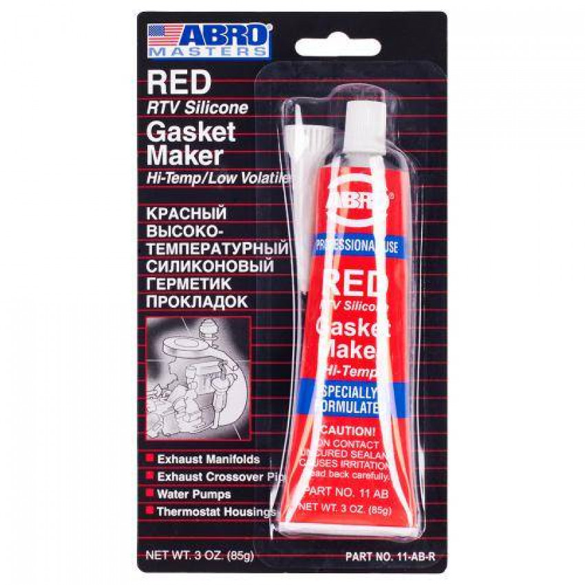 Герметик ABRO Герметик (AB 11) RED (85гр) оригінал-11-AB (12)