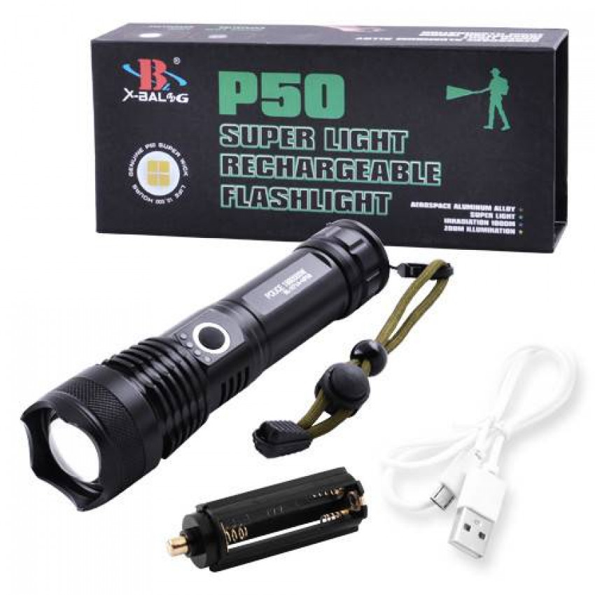 Ліхтар X71A-HP50, ЗУ micro USB, 1x18650/3xAAA, zoom-X71A-HP50
