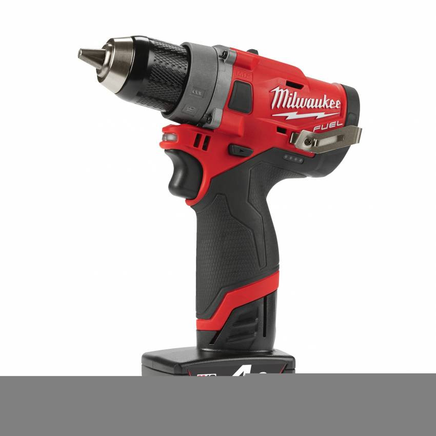 Дриль-шуруповерт акумуляторний MILWAUKEE, M12 FDD-202X, 37Нм (зарядний пристрій, 2 акум.Х 2Ач, HDкейс)-4933459816