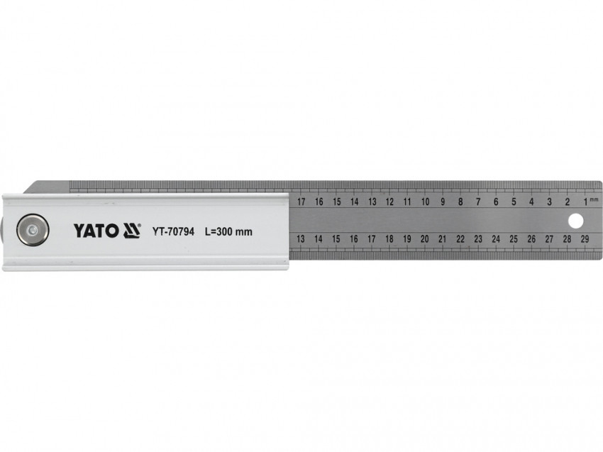 Кутник регульований 90°-45°-135° YATO l= 300 мм зі стопкою l= 160 мм [60]-YT-70794