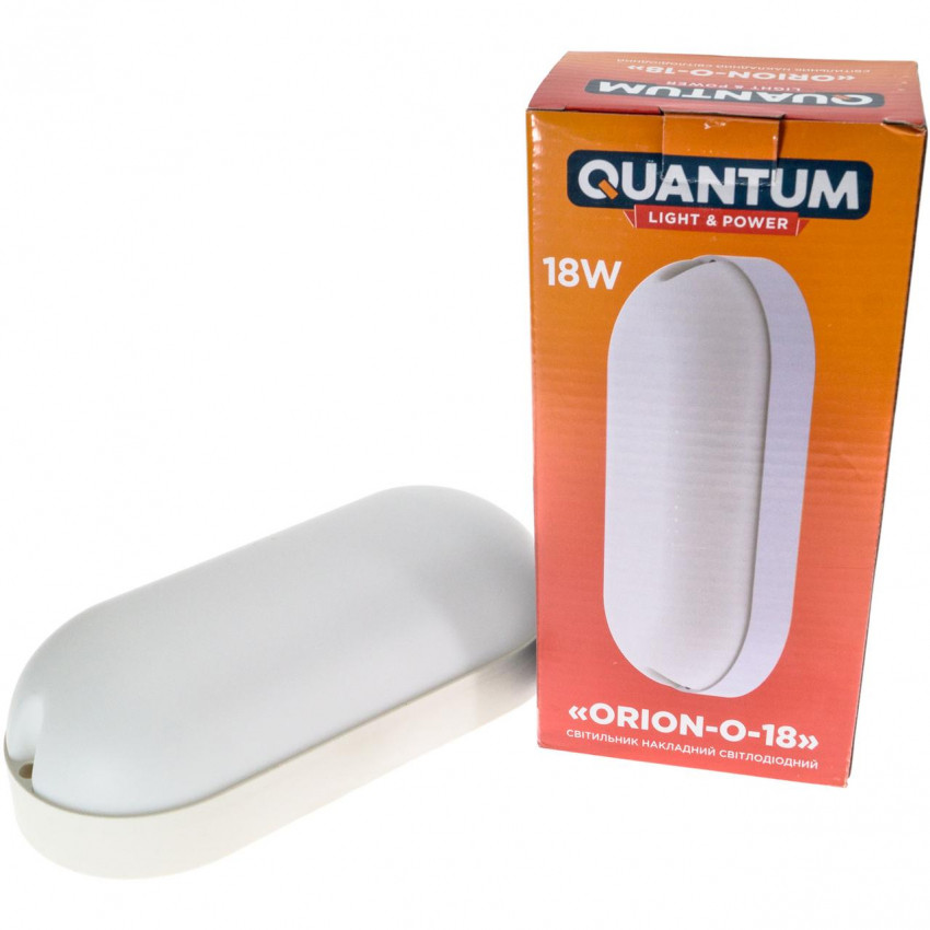 Світильник накладний світлодіодний овальний Quantum Orion-O-18 4000К-QM-Orion-O-18-4К