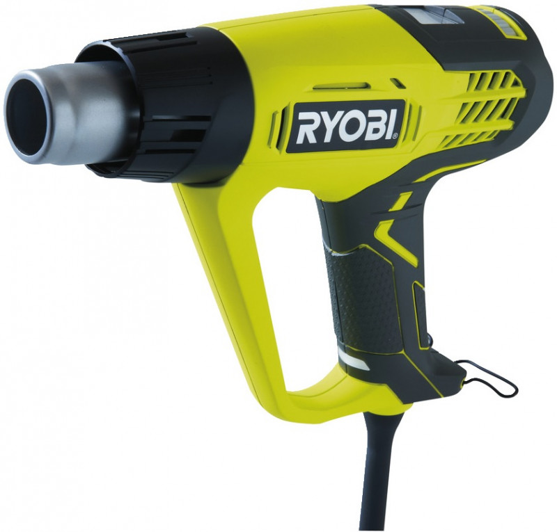 Фен будівельний Ryobi EHG2020LCD 2000Вт 50-650°С 250/500л·хв LCD дисплей 0.8кг-5133001730