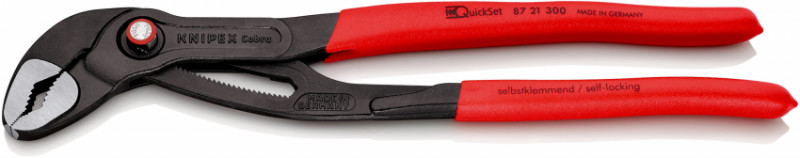 Високотехнологічні сантехнічні кліщі Cobra KNIPEX 87 21 300 SB QuickSet (з автоспуском)-87 21 300 SB