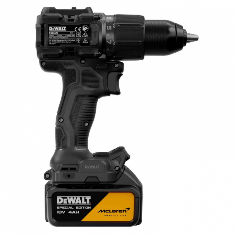 Дриль-шурупокрут ударний McLaren F1 TEAM SPECIAL EDITION DeWALT DCD86MM2T-DCD86MM2T