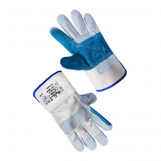 Рукавички робочі комбіновані тканина / Бело-красный посилені power b  Біло-червоний (69663)-[articul]