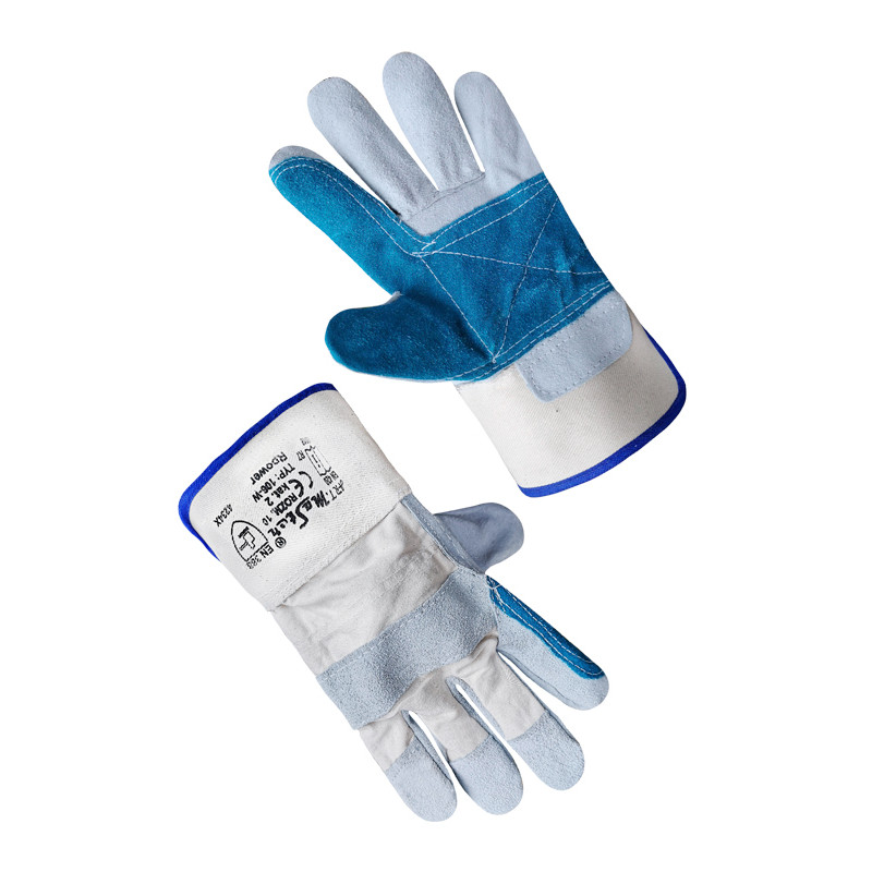 Рукавички робочі комбіновані тканина / Бело-красный посилені power b  Біло-червоний (69663)-69663