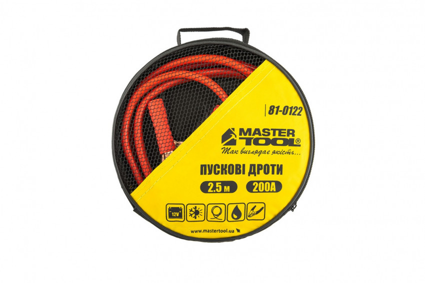 Дроти пускові MASTERTOOL 200 А 2.5 м 81-0122-81-0122