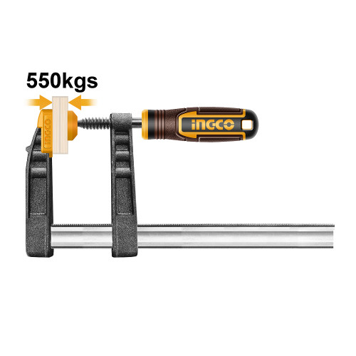 Струбцина столярна тип-F 140×1000 мм INGCO INDUSTRIAL-HFC021404