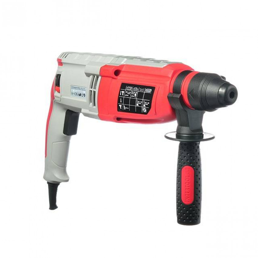 Перфоратор, 1,0 кВт, 3,5 Дж, 0-1300 об/хв, 0-5100 уд/хв, 3 режими, SDS-plus INTERTOOL DT-0185-DT-0185