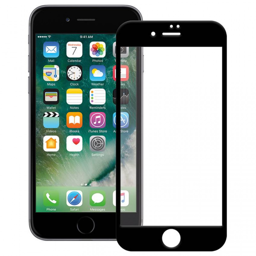 Захисне скло Full screen PowerPlant для iPhone 7, Black-GL606030