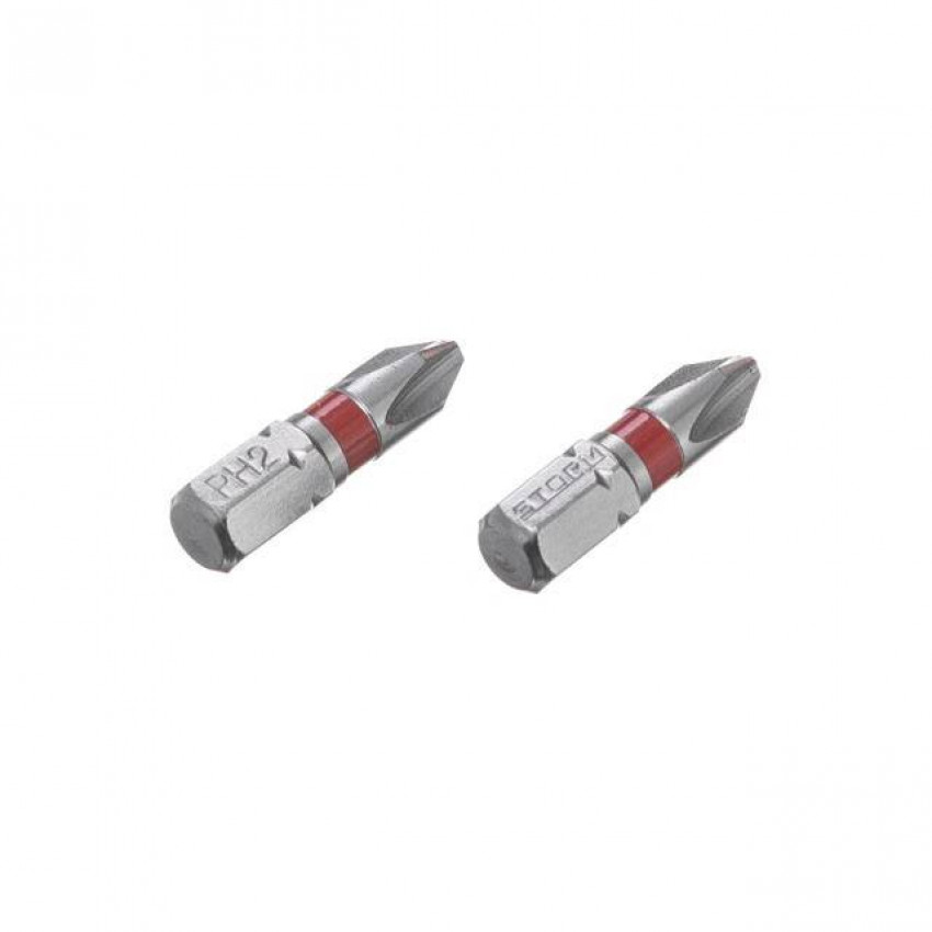 Комплект викруткових насадок, PH2, 1/4"×25 мм, S2, 2 од., STORM INTERTOOL VT-0218-VT-0218
