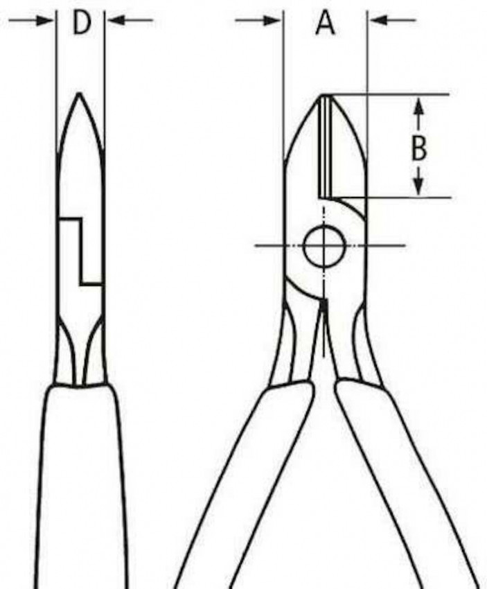 Кусачки бокові для електроніки KNIPEX 77 01 130 EAN-77 01 130 EAN