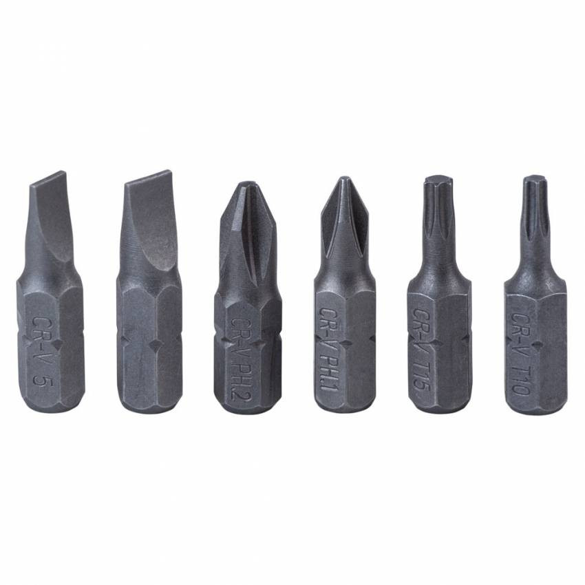 Викрутка з реверсом MINI біти 6шт CrV Sigma (4001811)-4001811