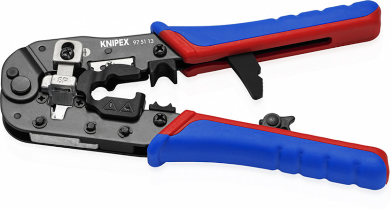 Інструмент для опресування для штекерів Western RJ45 KNIPEX 97 50 01 SB-97 51 13 SB