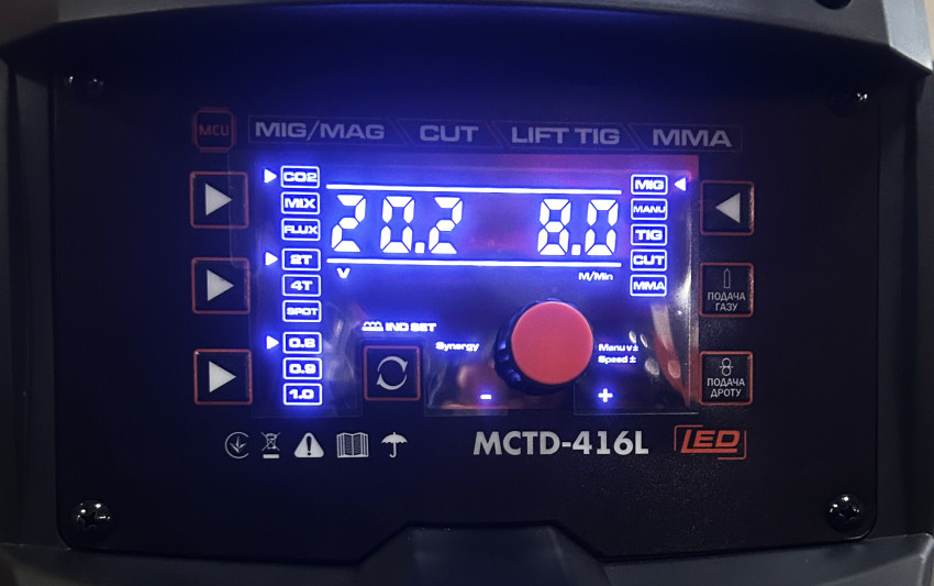 Напівавтомат зварювал. 4 в 1 MIG/TIG/MMA/CUT 416UNI-MCTD416L