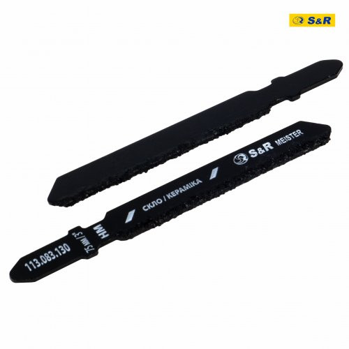 Полотно пиляльне S&R T130RIFF Meister для лобзика по склу та кераміці 2 шт-113083130