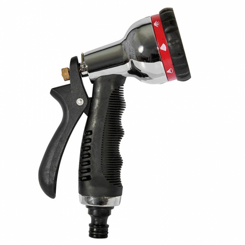 Пістолет-розпилювач 8-позиційний металевий хромований Vitals Master-191511