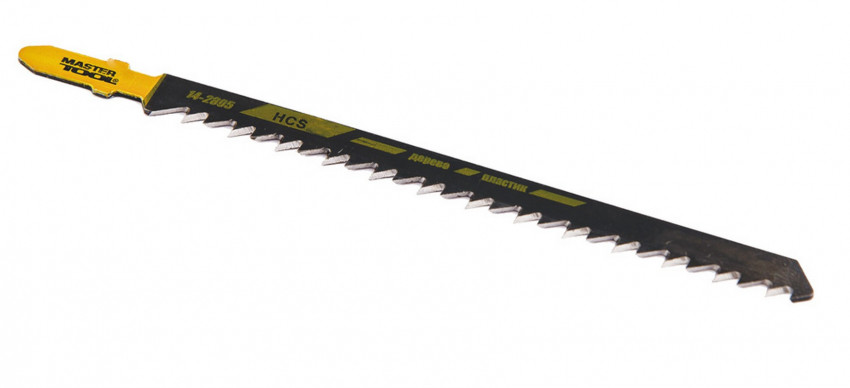 MasterTool Пильне полотно для лобзика по дереву 5 шт, швидкий прямий різ, 6TPI, L 132 мм T344D, Арт.: 14-2805-14-2805