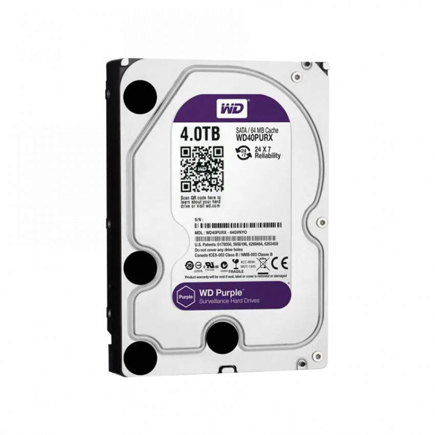 Жорсткий диск Western Digital 4TB Purple (WD40PURX)-