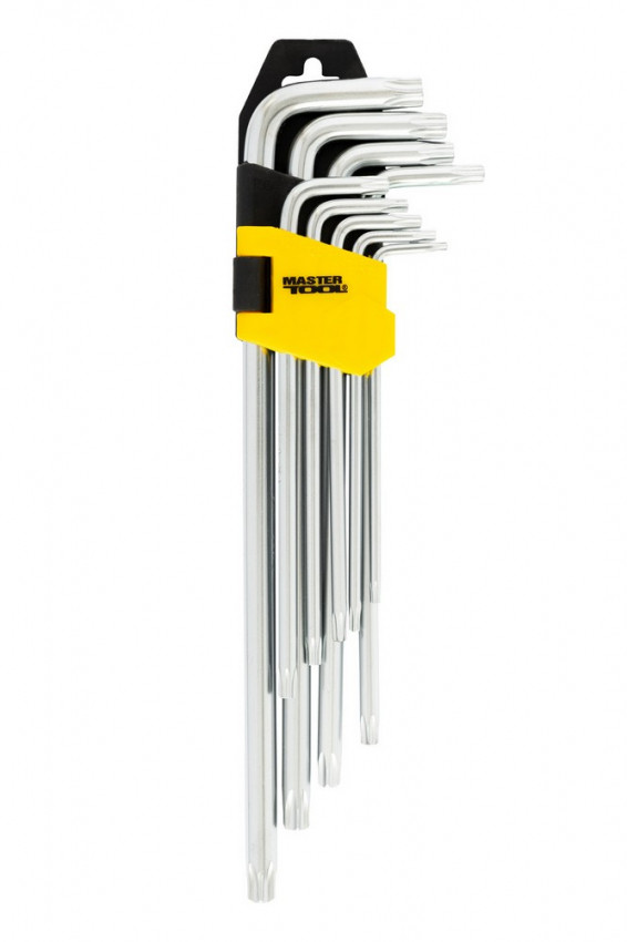 Ключі TORX MASTERTOOL набір 9 шт CrV довгі (Т10-Т50 90-227 мм) 75-0961-75-0961