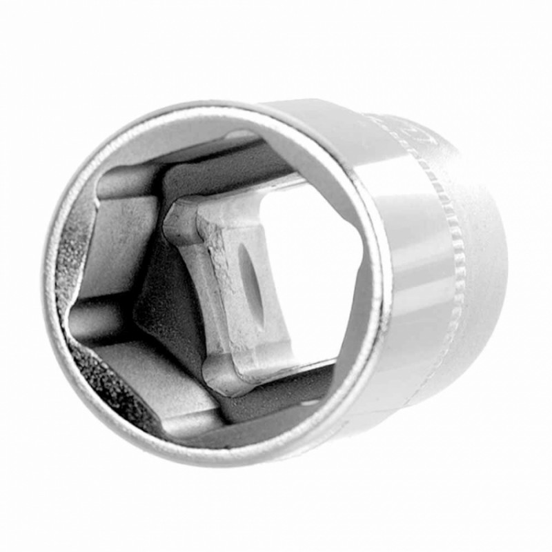 Насадка шестигранна коротка 1/2" 19мм CrV ULTRA (6070192)-6070192