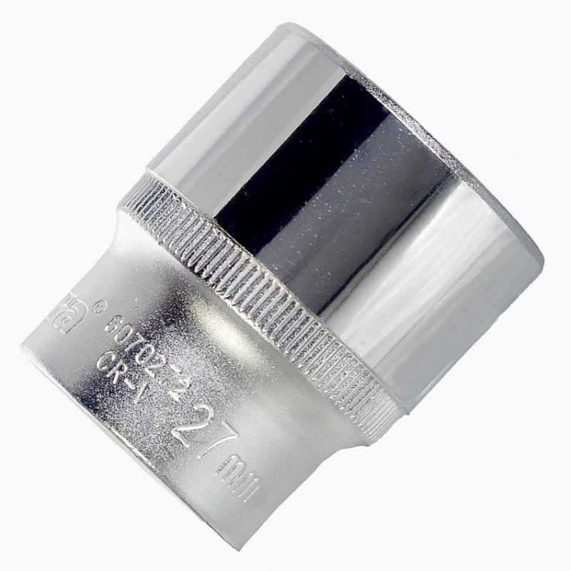 Насадка шестигранна коротка 1/2" 27мм CrV ULTRA (6070272)-6070272