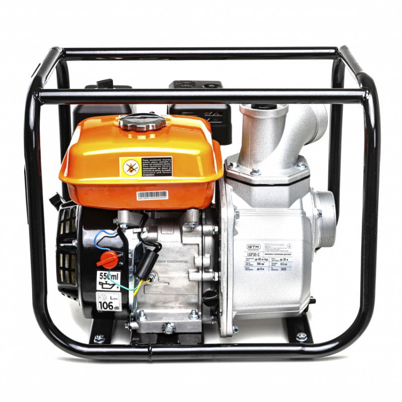 Мотопомпа LGP30-C, рукав 75мм, 60м3/год, підйом 30м, чиста вода-LGP30-C