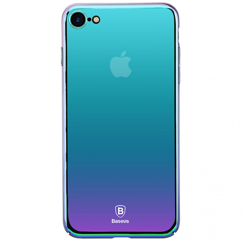 Чохол Baseus для iPhone SE 2020/8/7 Glass Violet Blue (WIAPIPH7-GZ03)-