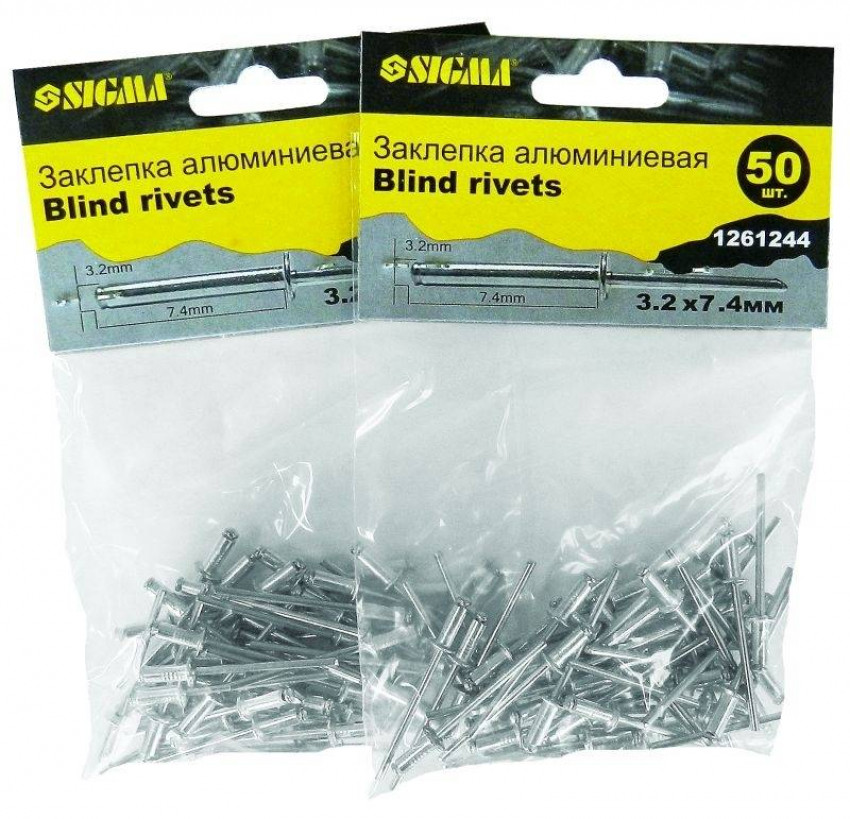 заклепки алюм 4,0*16мм 50шт Standard-2612531