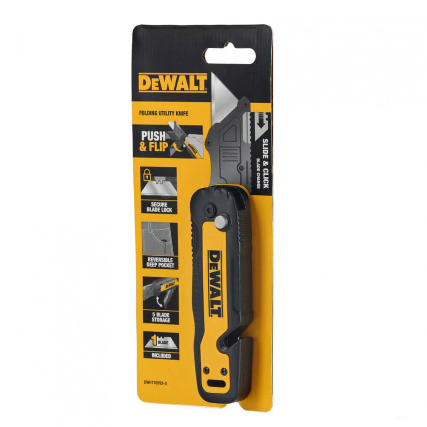Ніж складаний з фіксованим лезом для оздоблювальних робіт DeWALT DWHT10992-0-DWHT10992-0