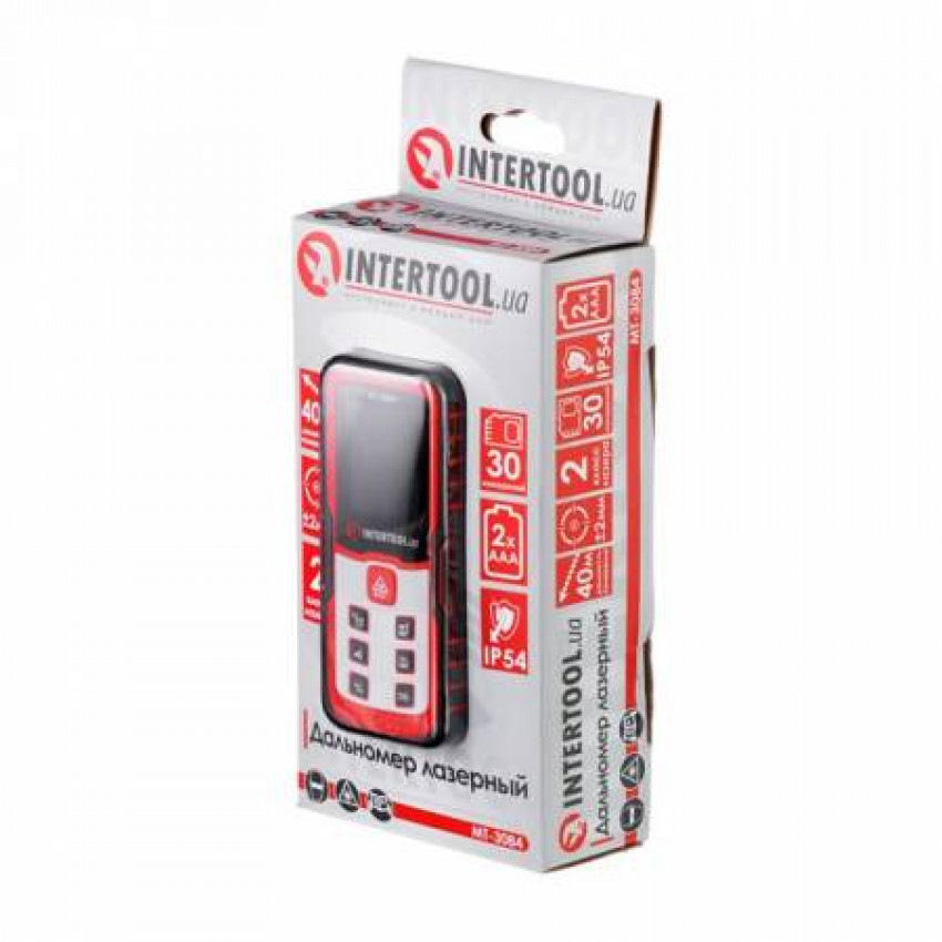 Далекомір лазерний 60 м, кольоровий дисплей INTERTOOL MT-3086-MT-3086