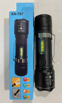 Ліхтар ручний XA-707/909-XPE+SMD, zoom, вбудований акумулятор, ЗП USB-[articul]