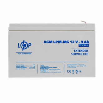 Розпродаж (6555) Акумулятор мультигелевий AGM LPM-MG 12V - 9 Ah 11/24 (11-2024)-[articul]