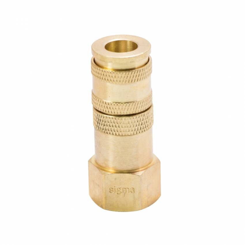З'єднання швидкознімне посилене з фіксатором 1/2" (латунь) Sigma (7021661)-7021661