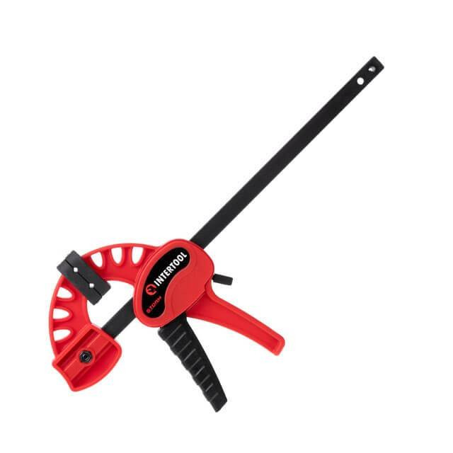 Струбцина автомат 100*30 мм, зусилля затиску до 10 кг INTERTOOL HT-6110-HT-6110