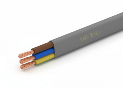 Кабель ВВГ П нг-LS 5 клас 2 х 2.5мм сірий KUc15g-3225 KABLEX UKRAINE-[articul]