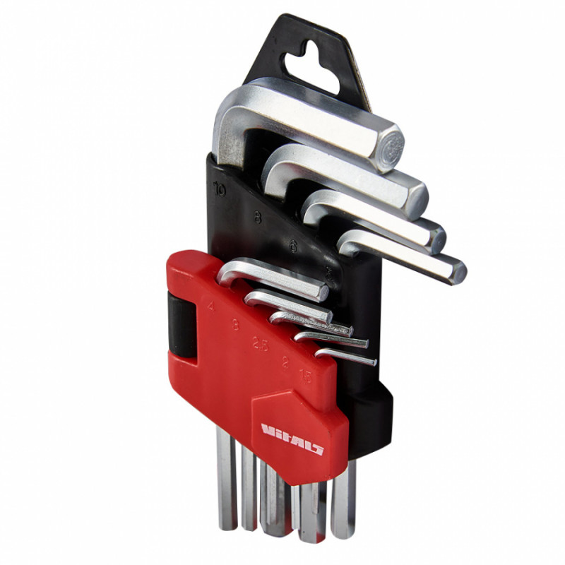 Набір ключів шестигранних 9 шт. 1,5–10 мм Vitals Master-189334