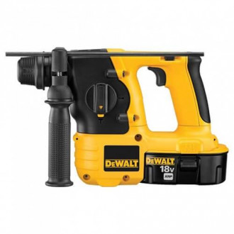 Перфоратор акумуляторний SDS-Plus DeWALT, 2-ох режимний 18В,2 Дж,1100 об/хв.,4200 уд./хв., діаметри свердління бетон/дерево/метал - 20/26/13 мм, вага 3,1 кг, 2 акумулятори, ЗУ, рукоятка, кейс-[articul]