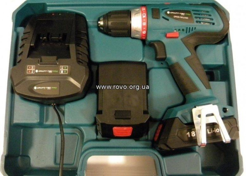 Шуруповерт Craft-tec PRO CPCD-18-2 Li NEW!-CPCD-118 LI-ION