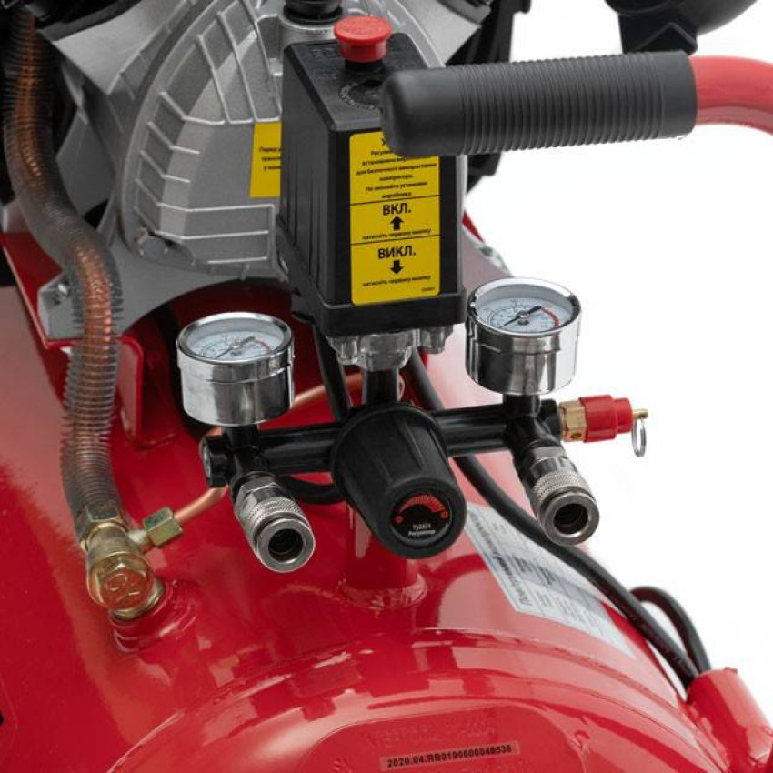 Компресор 50 л, 2.23 кВт, 220 В, 10 aтм, 354 л/хв, 2 циліндри. INTERTOOL PT-0004-PT-0004