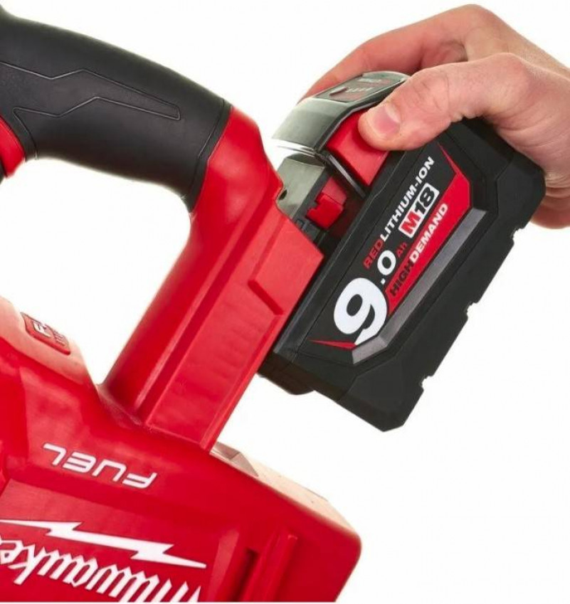 Перфоратор SDS-MAX акумуляторний MILWAUKEE, M18 CHM-902C, 6,1Дж (зарядний пристрій, 2 акум.X 9Ач, HDкейс) (акція)-4933451361