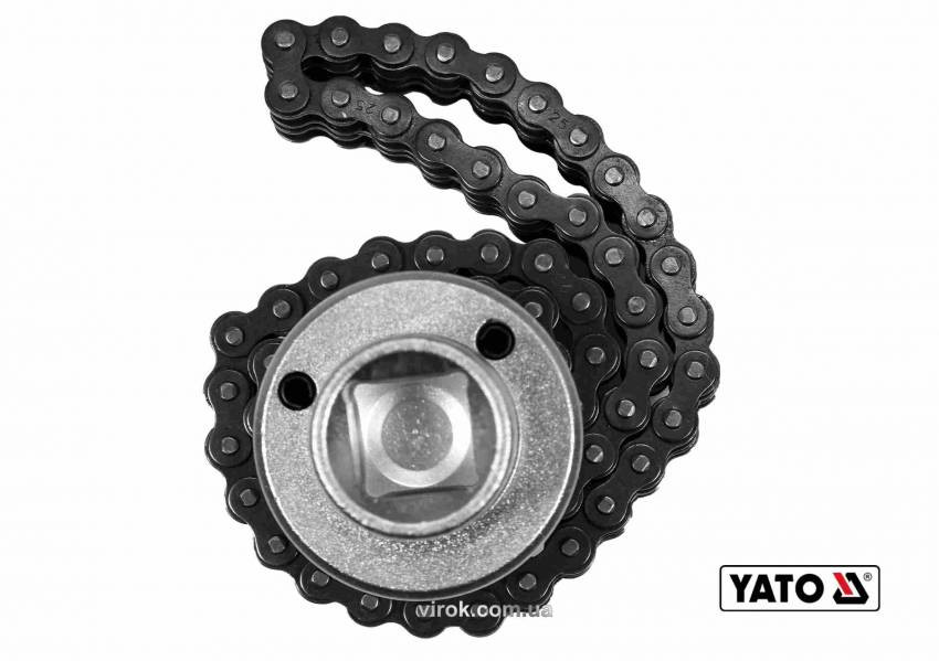 Ключ до масляного ланцюгового фільтра YATO: квадрат-1/2", Ø=60-115 мм, Cr-V-YT-08253