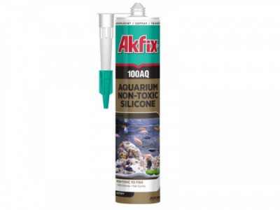 Силікон акваріумний 100AQ 280мл / 340гр чорний Akfix-[articul]
