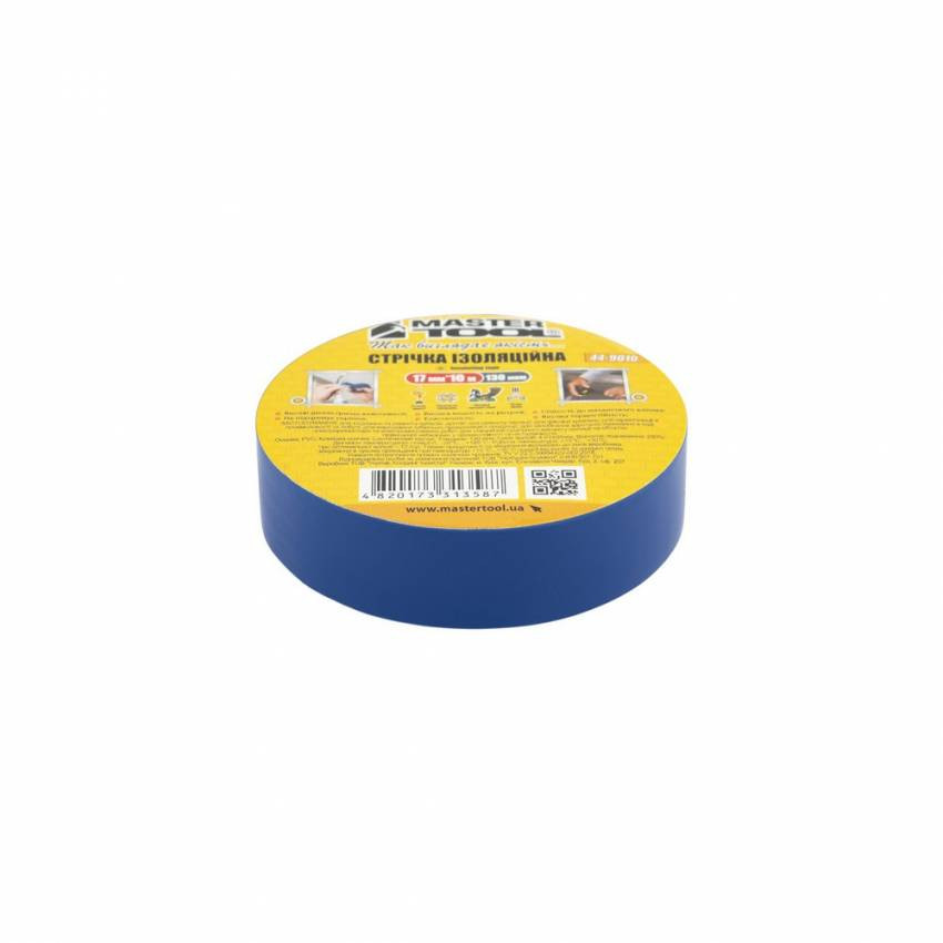 MasterTool Стрічка ізоляційна 0,15мм, 17мм*10м, 10шт, синя, Арт.: 44-9010-44-9010